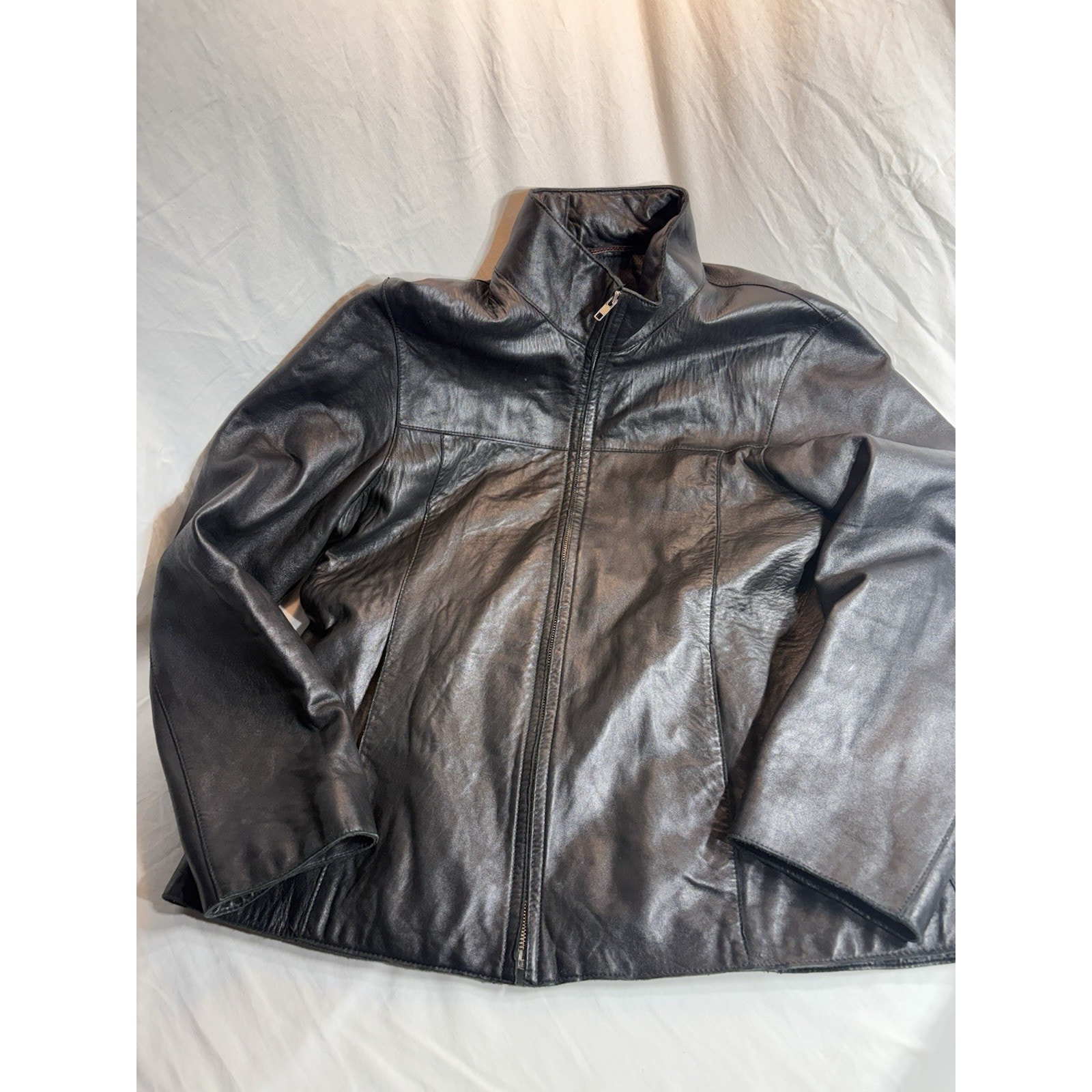 Rosleen Black Leather Jacket 2xl